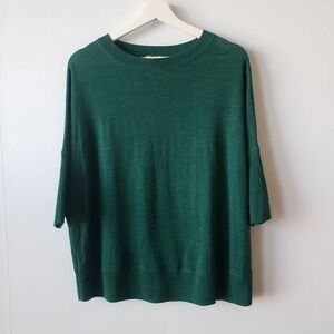 Anthropologie Forest Green Short Sleeve Tee